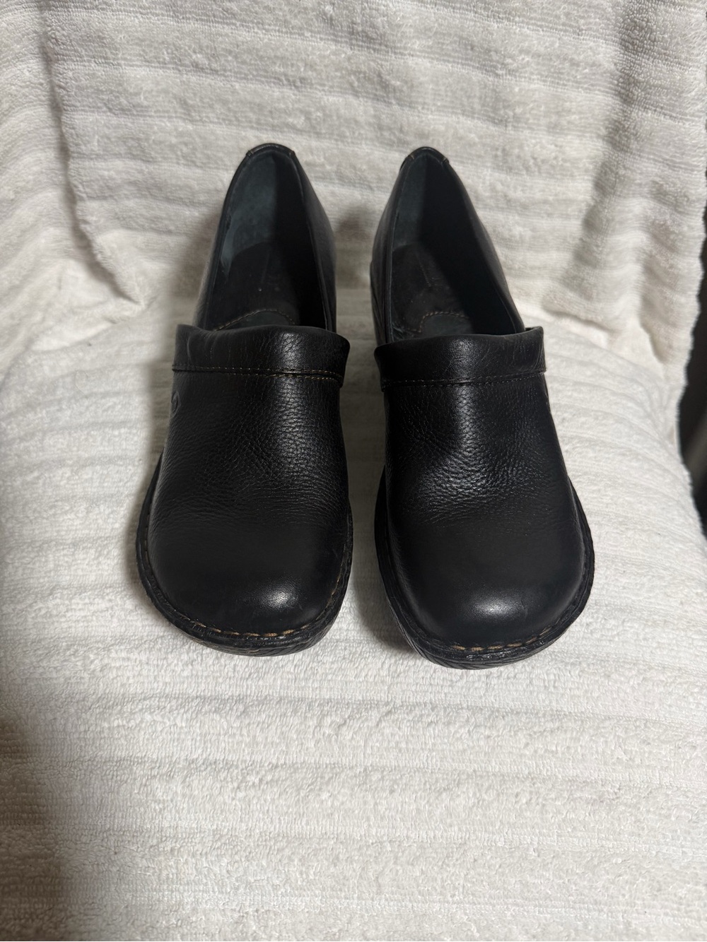 Born Concept Peggy Leather Black Mule Clogs Women 8.5